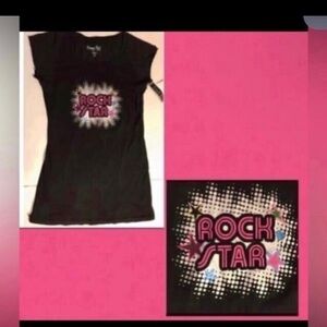 French Kyss Black Rockstar Tee